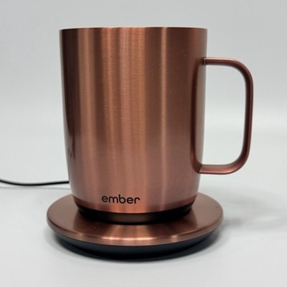 Ember Rose Copper Temperature Control Smart Mug 10oz Metal Adapter